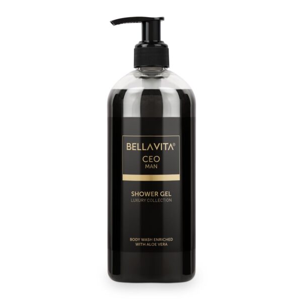 Bella Vita Luxury CEO MAN Body Wash Refreshing Shower Gel for Deep Cleansing, Hydrating & Moisturising Skin with Aloe Vera & Charcoal Powder 500 Ml