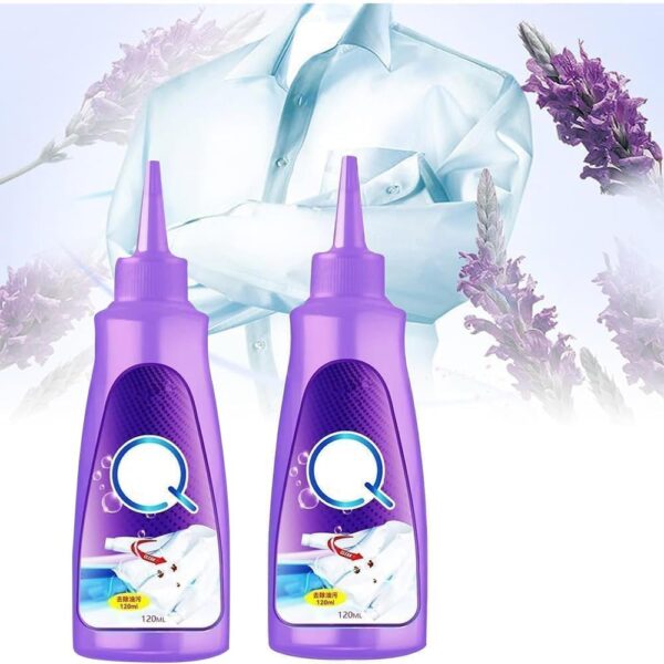 All color Stain Remover for Clothes | Multi-Purpose Roll Bead Fabric Clothes Stain Remover for Cotton, Linen, Polyester, Blended Fabric, Denim, Down, Jacket, Strip 120 ml (2, white)