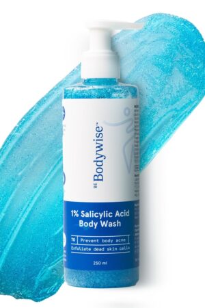 Be Bodywise 1% Salicylic Acid Exfoliating Body Wash Shower Gel 250ml | Prevents Body Acne, Bumpy skin & Deep cleanses | Suitable for All Skin Types.