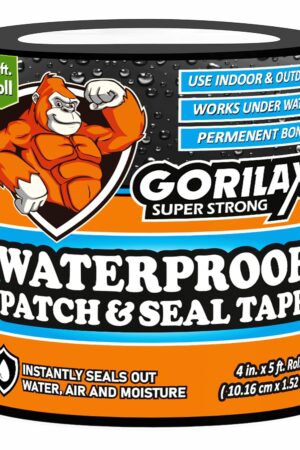 Gorilax Strong Leakage Repair Waterproof Tape | Adhesive Sealant Aluminum Butyl Tape | Instantly Stops Leakages Permanent Repair for Roof Leaks, Surface Crack, Water Tank, Etc... (4 inches x 5 feet)