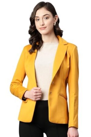 Purple State Slim-Fit Notched Lapel Collar Single-Breasted Casual Blaz