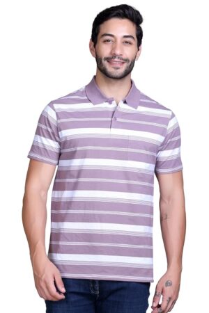 SANE ORIGINALS Half Sleeve Polo T-Shirt for Men with Pocket || Stripe Collar and Pocket T-Shirt for Men Half Sleeves