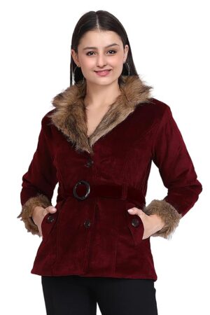 FELLAMO Girls Fur jacket with belt-82