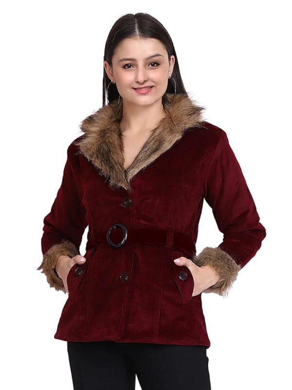 FELLAMO Girls Fur jacket with belt-82
