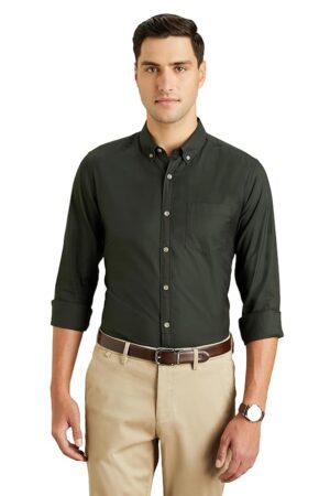 Symbol Premium Men's Stylish Solid All Day Fresh Buttondown Casual Shirt - Regular Fit | Plain | Full Sleeve | Cotton Semi Formal Wear (Available in Plus Size & Combo Pack)