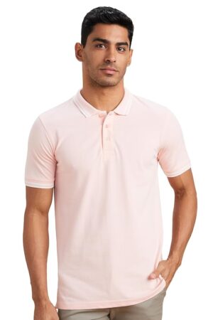 Amazon Brand - Symbol Men's Solid Cotton Rich Polo T Shirt | Classic Collar Tshirts | Half Sleeves | Plain-Regular Fit (Available in Plus Size and Combo Pack of 2)
