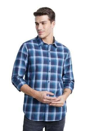 Symbol Premium Men's Stylish Checkered Shirt-Regular Fit | Full Sleeve | Pure Cotton | Smart Casual Wear (Available in Plus Size)